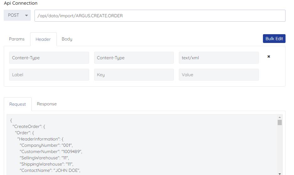 DCKAP Integrator API Manager screen