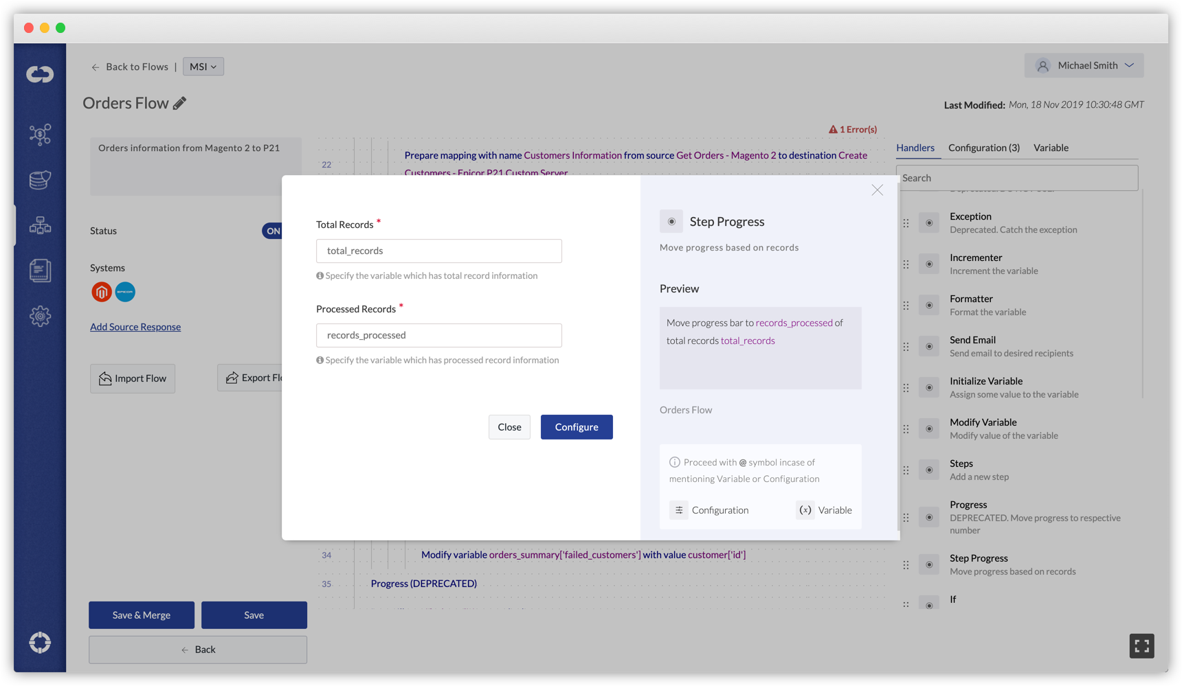 Step Progress Handler